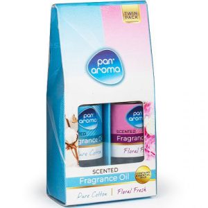 Pan Aroma Pure Cotton & Floral Fresh Scented Fragrance Oil Pack Of 2