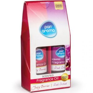 Pan Aroma Juicy Berries & Pink Orchid Scented Fragrance Oil Pack Of 2
