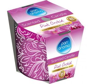 Pan Aroma Printed Pink Orchid Scented Candle