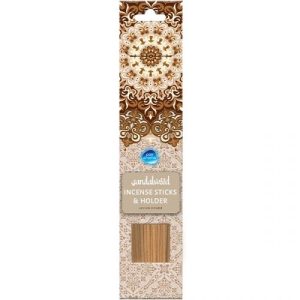 Pan Aroma Sandalwood Incense Sticks & Holder Pack Of 40