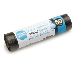 Pride & Groom Extra Large Double Strength Tie Handle Doggy Bags Pack of 50