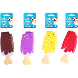 Pets Play Squeaky Ice Cream Lolly Dog Toy