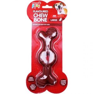 Pets Play Meat Flavoured Dog Chew Bone Large
