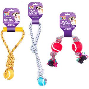 Pets Play Large Rope Tennis Ball Dog Toy