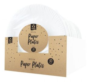 Pop White Paper Plates 23cm Pack Of 30