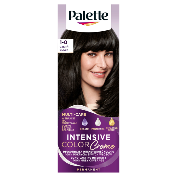 Palette 1-0 Black Intensive Permanent Hair Colour Crème