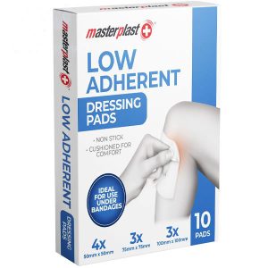 Masterplast Assorted Low Adherent Dressing Pads Pack Of 10