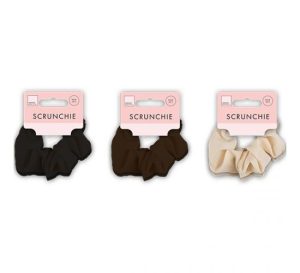 Forever Beautiful Textured Fabric Scrunchie Pack Of 2