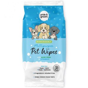 Pride & Groom Biodegradable Multipurpose Pet Wipes Pack of 30