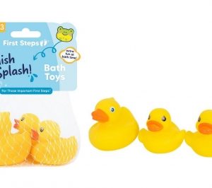 First Steps Vinyl Duck Family Bath Toy Pack Of 3
