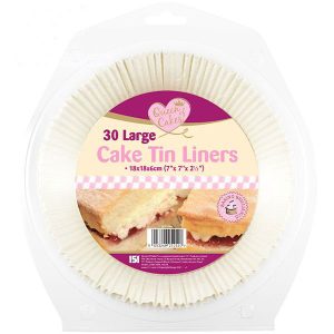 Queen Of Cakes Cake Tin Liners Large Pack Of 30