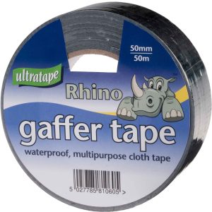 Ultratape Rhino Black Multipurpose Cloth Tape 50mm X 50m