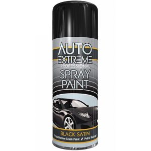 Auto Extreme Professional Black Satin Spray Paint 400ml