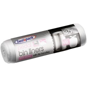 Sealapack Extra Strong Tie Handle Pedal Bin Liners 15L Pack Of 35