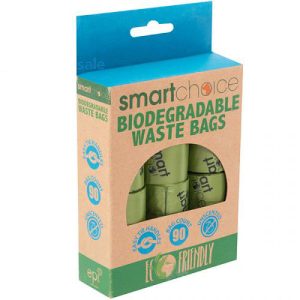 Smart Choice Biodegradable Tie Handle Poop Bags Pack Of 90