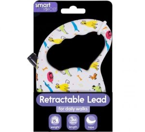 Smart Choice 15kg Printed Retractable Tape Dog Lead 3m