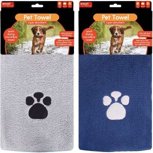 Smart Choice Microfibre Pawprint Pet Towel 50cm X 100cm