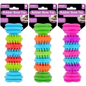 Smart Choice Dental Cog Rubber Bone Dog Toy 15cm