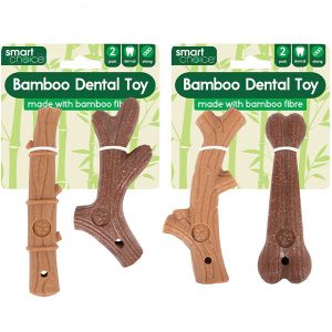 Smart Choice Bamboo Dental Dog Toy Pack of 2