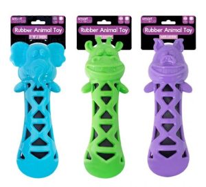 Smart Choice Crinkle Rubber Animal Baton Dog Toy 24cm