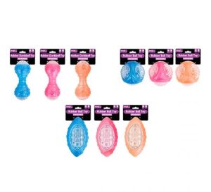Smart Choice Squeaky Rubber Metallic Dog Toy