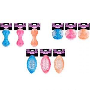 Smart Choice Squeaky Rubber Metallic Dog Toy