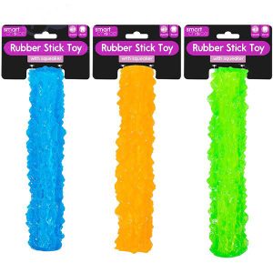 Smart Choice Squeaky Rubber Stick Dog Toy 21.5cm