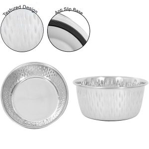 Smart Choice Stainless Steel Textured Anti-Slip Pet Bowl 900ml