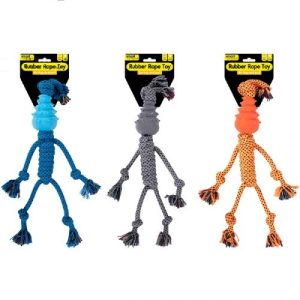 Smart Choice Squeaky Rubber Rope Man Dog Toy 41cm