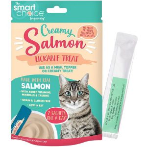 Smart Choice Creamy Salmon Lick Cat Treat Pack of 7 84g