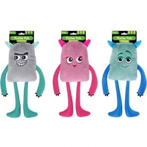 Smart Choice Squeaky Plush Crinkle Monster Dog Toy