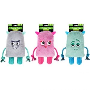 Smart Choice Squeaky Plush Rope Monster Dog Toy