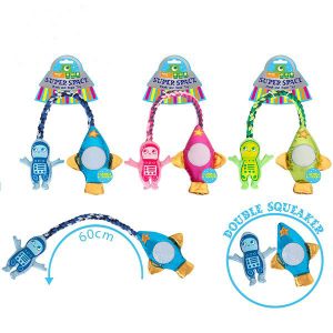Smart Choice Squeaky Plush Rope Spaceman Rocket Dog Toy 60cm