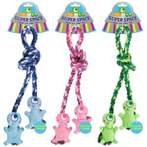 Smart Choice Squeaky Plush Rope Alien Dog Toy 46cm