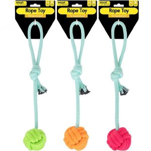 Smart Choice Handle & Knot Rope Ball Dog Toy 40cm