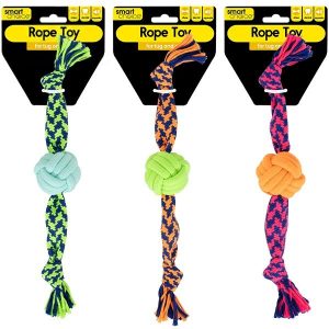 Smart Choice Squeaky Knotted Rope Ball Dog Toy 40cm