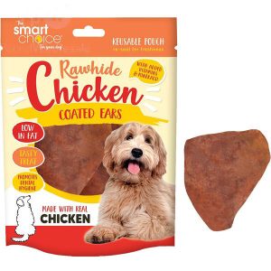 Smart Choice Rawhide Chicken-Coated Ear Dog Treat Pack of 2