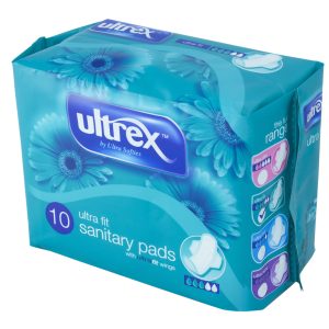 Ultrex Ultra Fit Sanitary Pads With Wings Pack Of 10