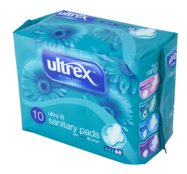 Ultrex Ultra Fit Sanitary Pads With Wings Pack Of 10