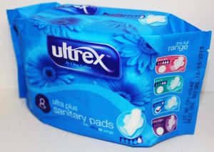 Ultrex Ultra Plus Sanitary Pads with Ultra Fit Wings Pack Of 8