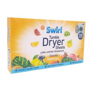 Swirl Tropical Tumble Dryer Sheets Pack Of 35