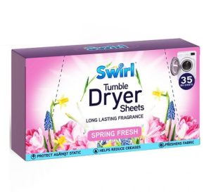 Swirl Spring Fresh Tumble Dryer Sheets Pack Of 35