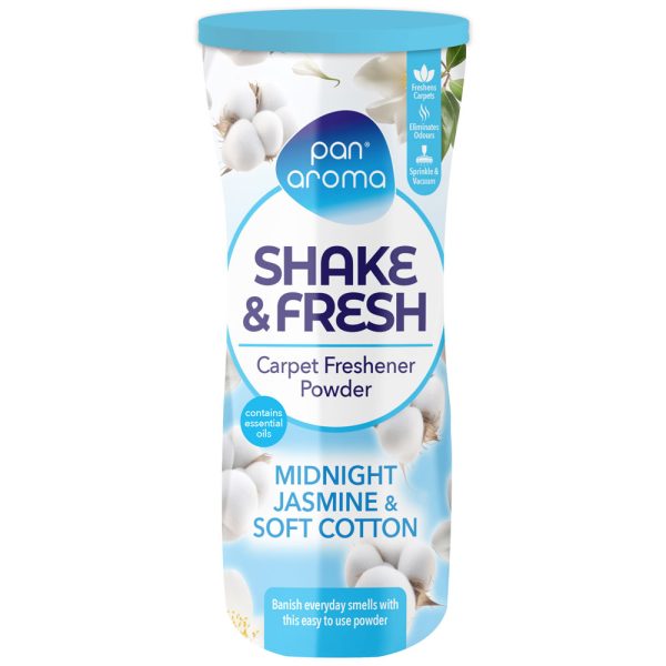 Pan Aroma Midnight Jasmine & Soft Cotton Shake & Fresh Carpet Freshener Powder 500g