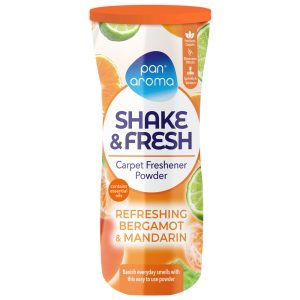 Pan Aroma Refreshing Bergamot & Mandarin Shake & Fresh Carpet Freshener Powder 500g