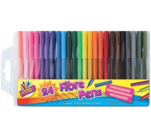 Artbox Fibre Pens Set Assorted Colours Pack Of 24