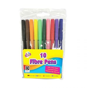 Artbox Assorted Colour Fibre Tip Colouring Pens Pack Of 10
