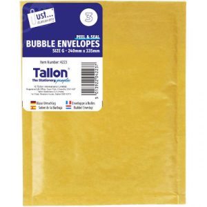 Just Stationery Size G Peel & Seal Bubble Envelopes 240mm X 335mm Pack Of 3
