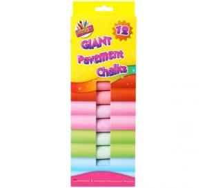 Artbox Assorted Colour Giant Pavement Chalks Pack Of 12