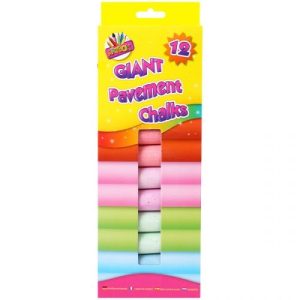 Artbox Assorted Colour Giant Pavement Chalks Pack Of 12