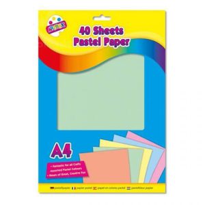 Artbox A4 Assorted Colour Pastel Paper 40 Sheets